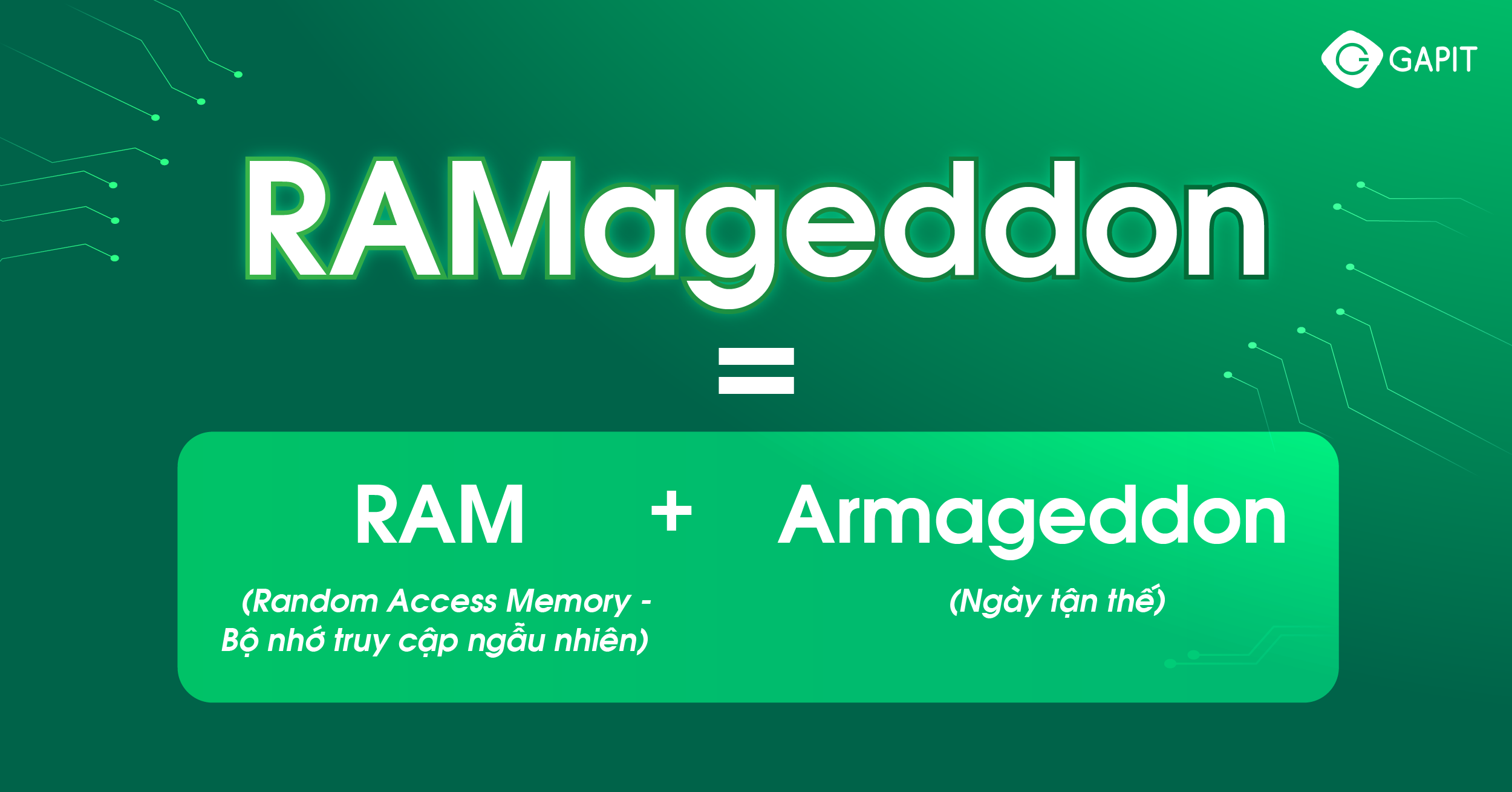 RAMageddon AI Magazine GAPIT